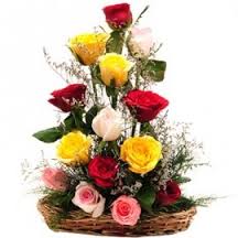 10 roses basket THIS PRODUCT AVAILABLE IN MAJOR CITIES ONLY